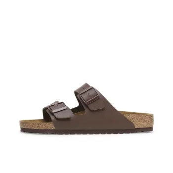 Birkenstock Arizona Series Slip Resistant Slide Slippers Men's Dark Brown Narrow