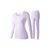 Women's Matching Set (Light Purple) 100% cotton High Elasticity/7A Antibacterial Breathable