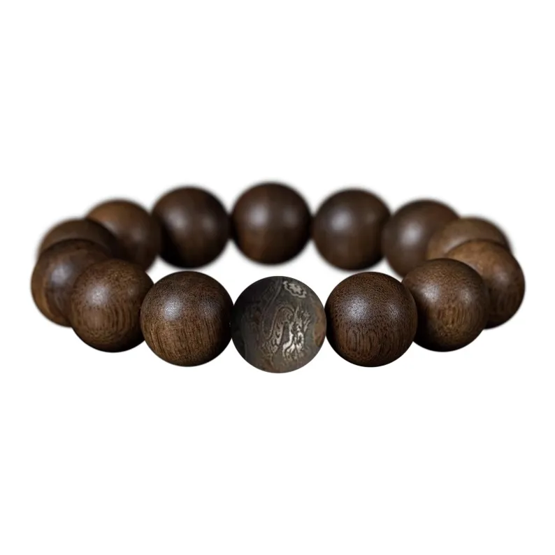 FANGYUANXIAOFU Fragrance Enhancer, Agarwood Bracelets Unisex-12