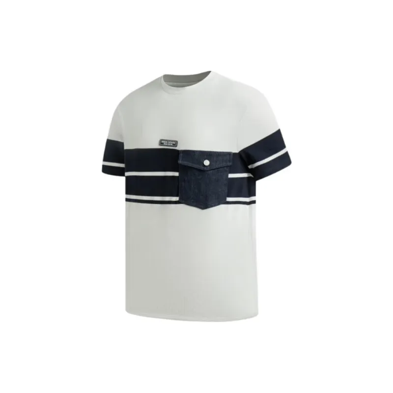 ARMANI EXCHANGEAE SS23 T Shirt Men's Gray Navy Blue-2