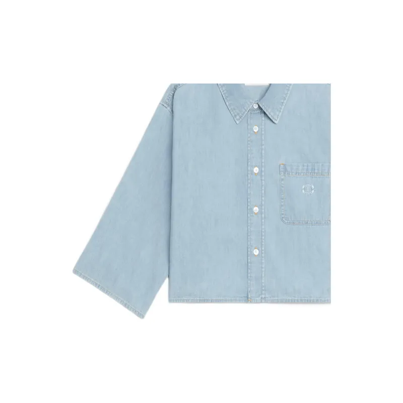 CELINE FW22 Crop Top Women's Washed-2