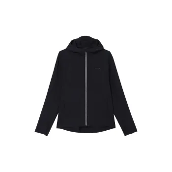 Anta Running Collection Water Resistant Windproof Breathable Wear Resistant Windbreaker Jacket Men's Basic Black