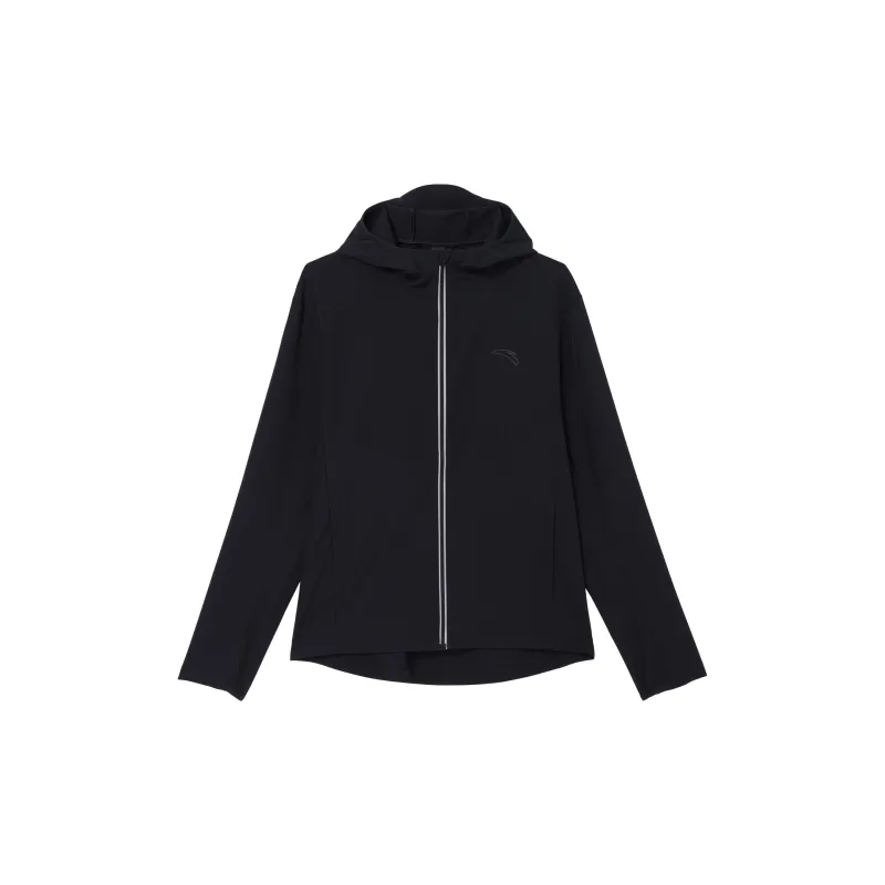 Anta Running Collection Water Resistant Windproof Breathable Wear Resistant Windbreaker Jacket Men's Basic Black-0