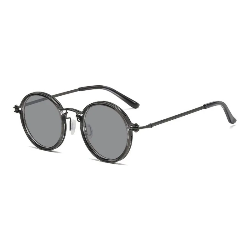 Yamaichi Maru TR/Memory Plastic Metal Round Sunglasses Unisex-3