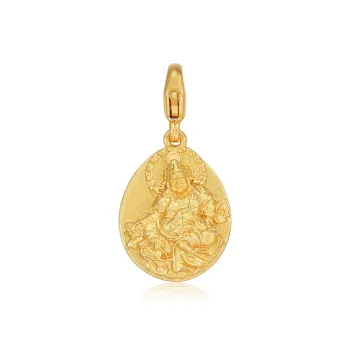 WUJINBAOZHU 925 Sterling Silver 18K Gold Plated Pendants Unisex