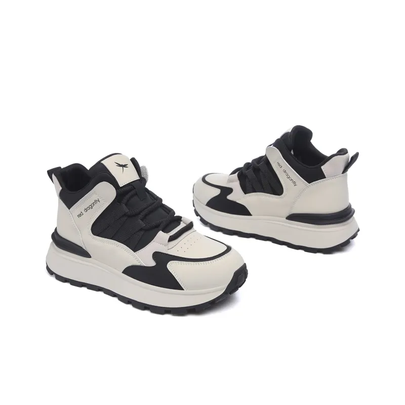 RED DRAGONFLY Abrasion Resistant Low Top Casual Shoes Women's Beige Black-3
