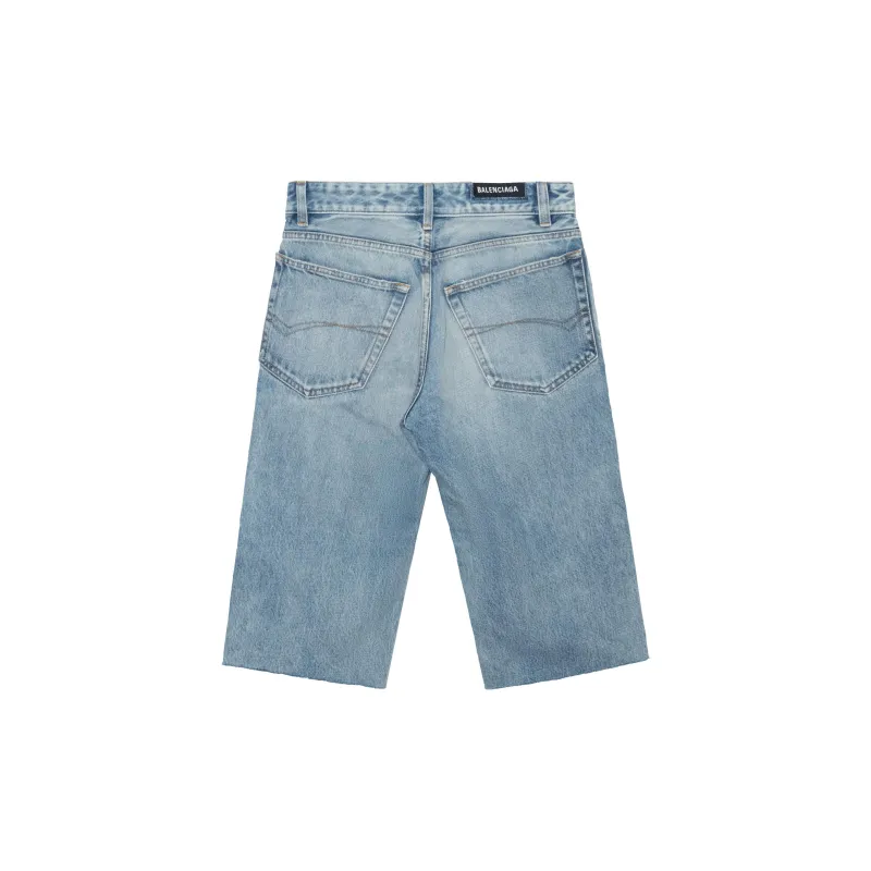 Balenciaga FW23 Casual Shorts Slim Fit Unisex Blue-1