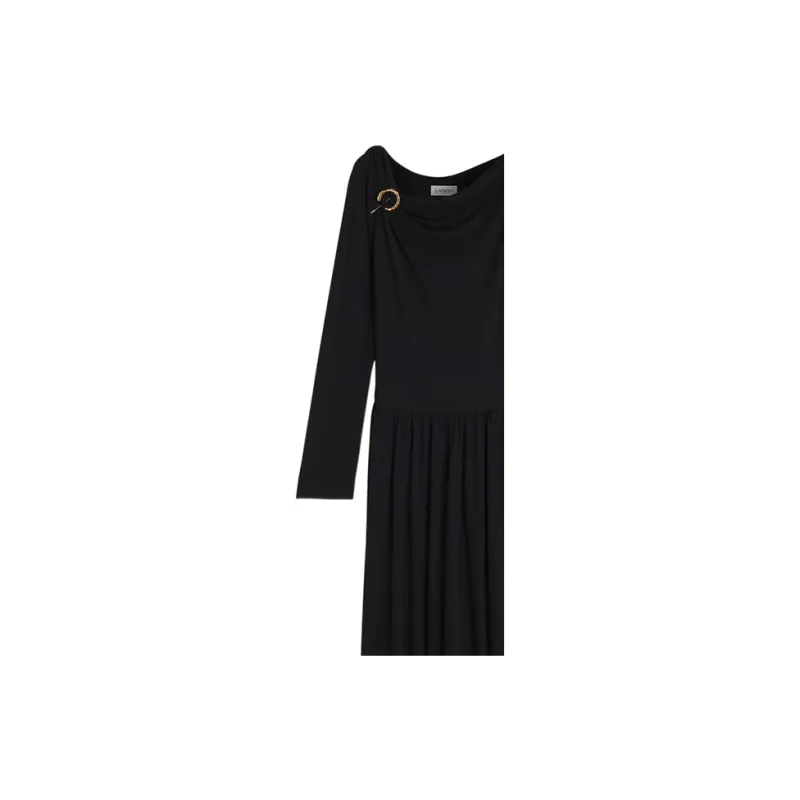 Lanvin Long sleeve Asymmetric Midi Dress-5