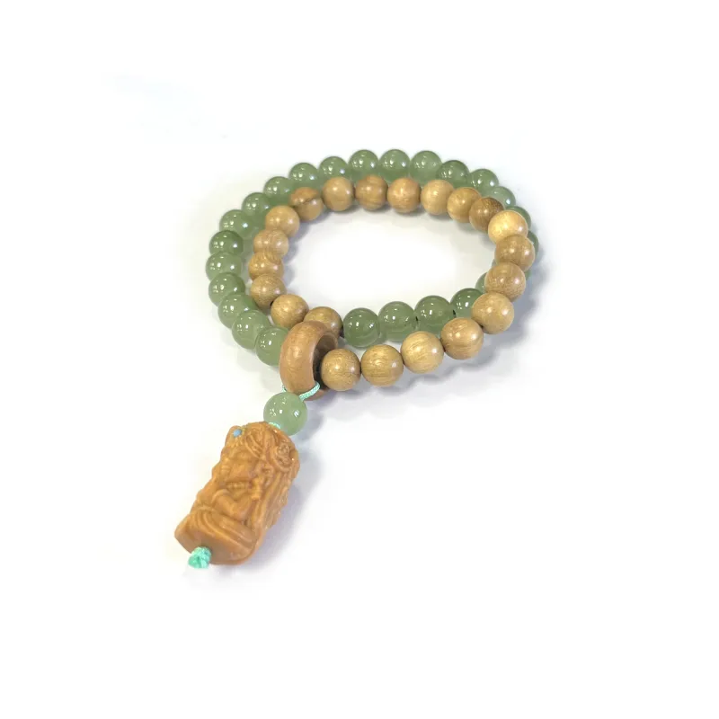 Ryukyu Milky Agarwood Bracelets Unisex-0