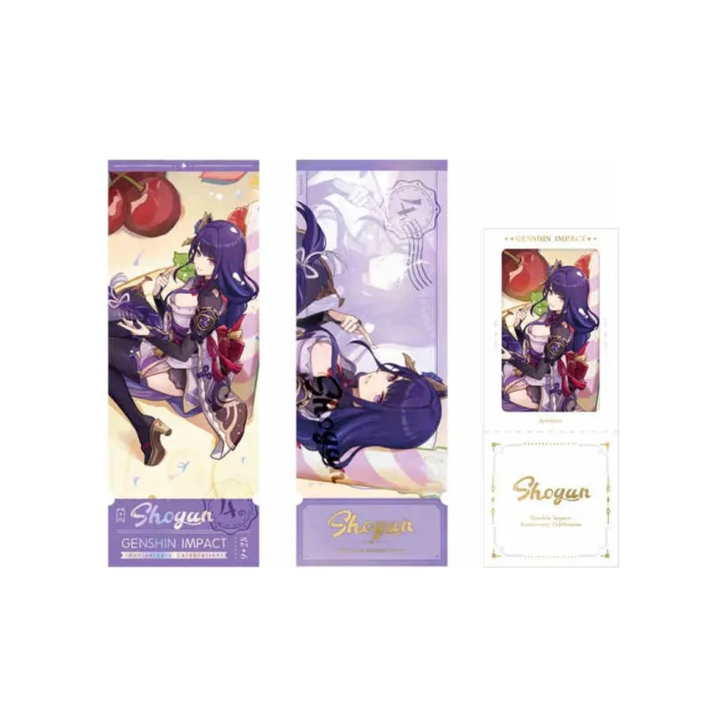 GenShin Anniversary Celebration Collection Commemorative Ticket Set Genshin Laser Tickets-2