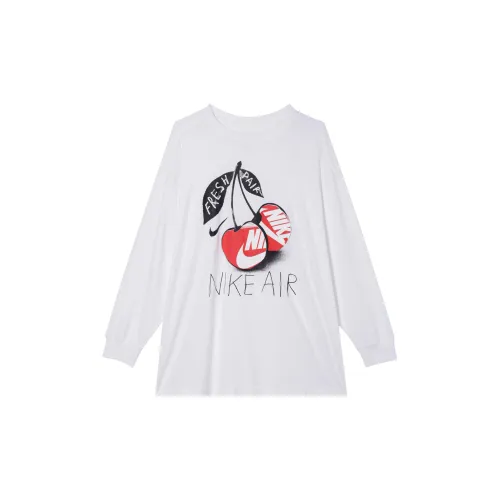 Nike Sportswear Women's Cherry Print Retro Loose Fit T-Shirt White