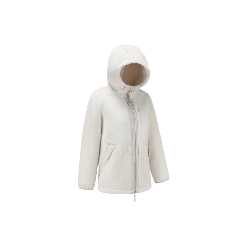 DECATHLON SH500 Velvet feel Coat Women's Pearl Beige-2