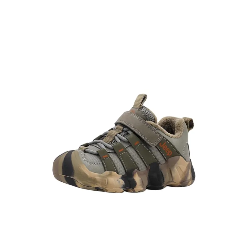 Jeep Slip Resistant Warm Low Top Kids Lifestyle Shoes Green Gray Kids'-1