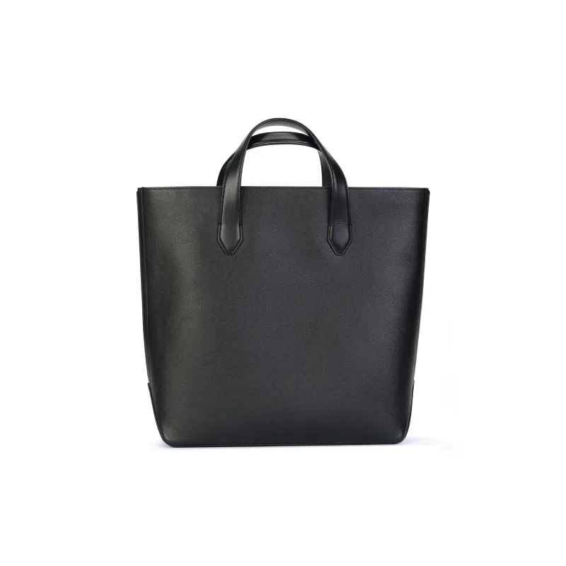 MONTBLANC Grain Calfskin Tote Bag, Shopping Bag, Shoulder Bag, Handbag Men's Black-6