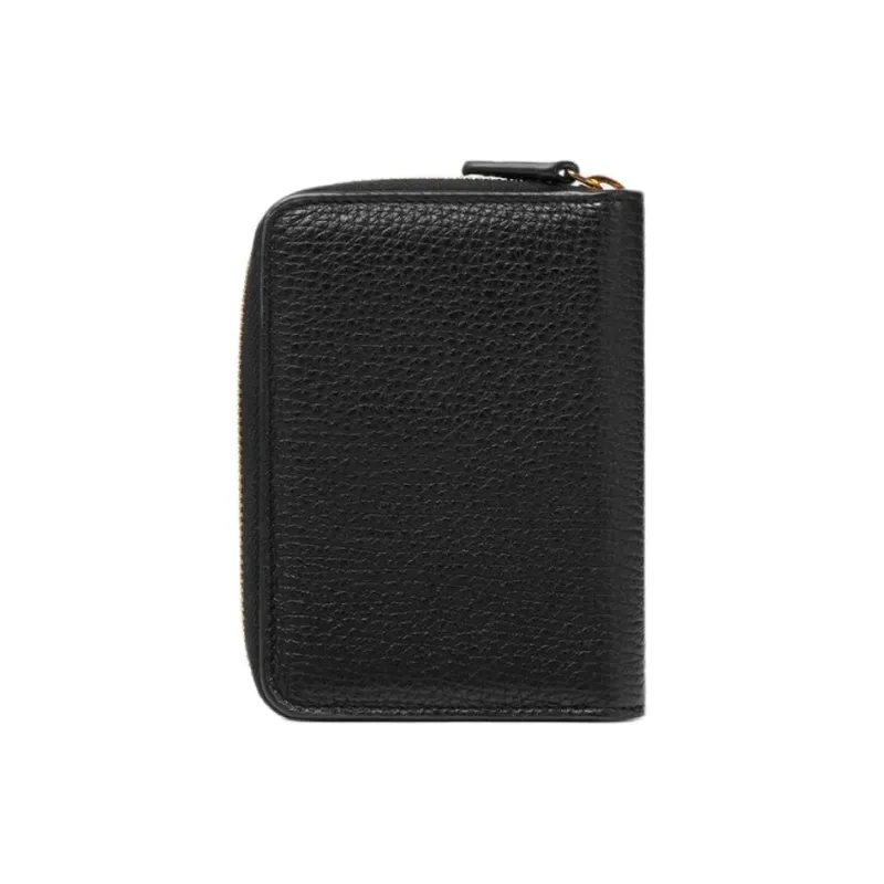 VERSACE Cow Leather Wallet Men's Black-1