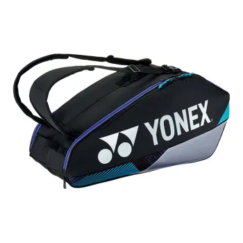 YONEX Badminton Racket Bags 2 Pcs Pack Sports Backpack Black/Silver 076 Unisex Front Storage Pocket