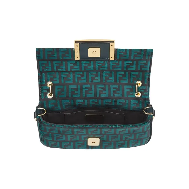 FENDI Baguette Viscose Blended Cotton One Shoulder Crossbody Cell Phone Pouch Women's Multicolor-2