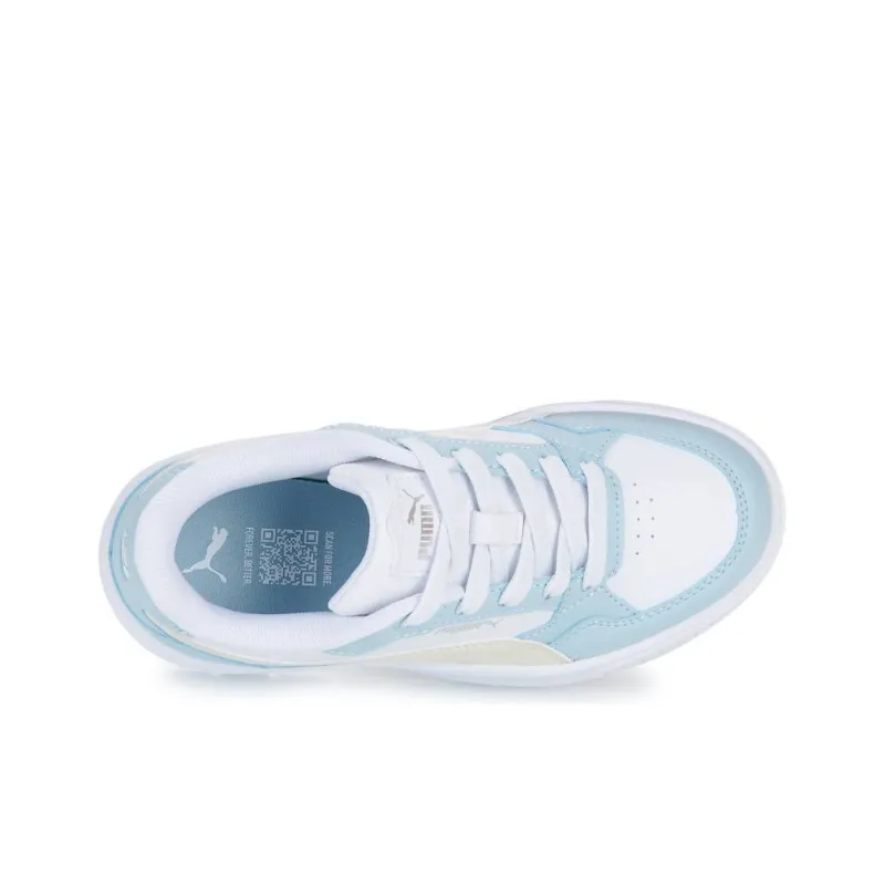 PUMA Karmen II Anti Slip Wear Resistant Low Top Kids' Skateboarding Shoes White Children Aged 3 7 Years Old-3