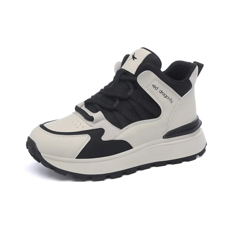 RED DRAGONFLY Abrasion Resistant Low Top Casual Shoes Women's Beige Black-0