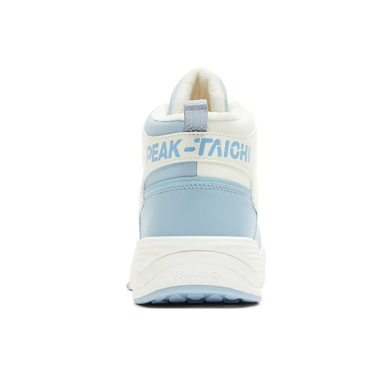 PEAK Casual Shoes Men High Top Super Light White Blue-4