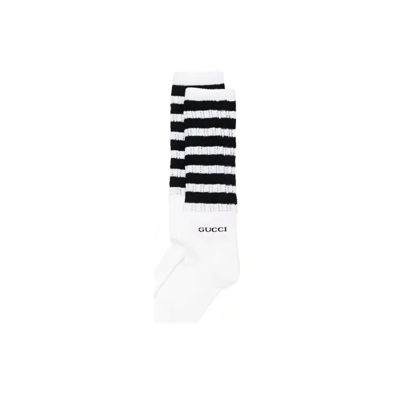 GUCCI SS23 Mid Calf Socks Women's 1 Pack White-4