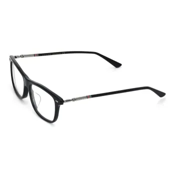 GUCCI Alloy Rectangular Eyeglass Frames Men's Black