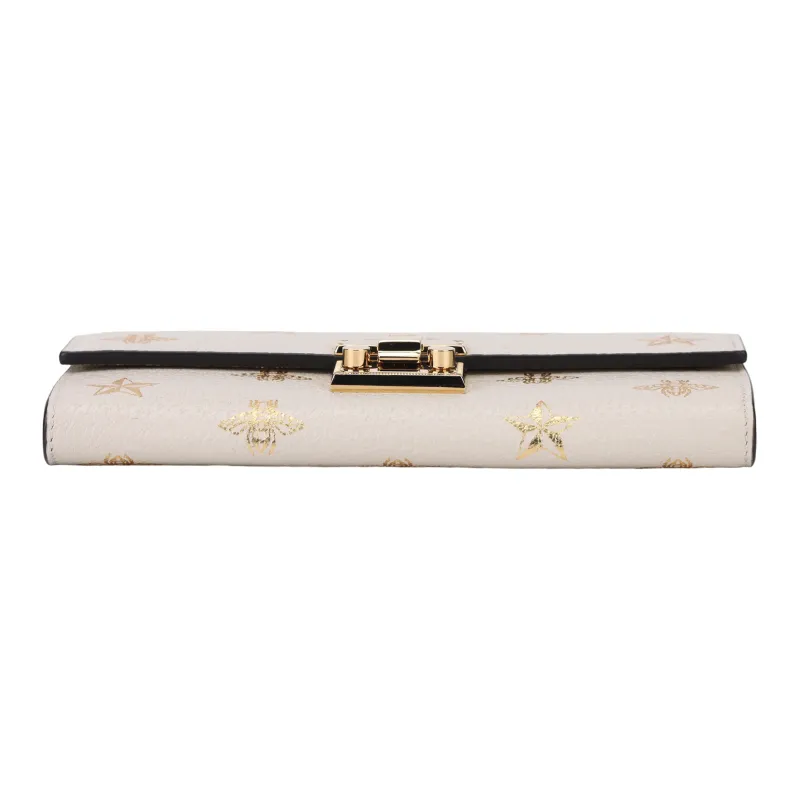 GUCCI Padlock Cow Leather Lock Wallet Handbag Shoulder Bag Clutch Shoulder Bag Women's White-6