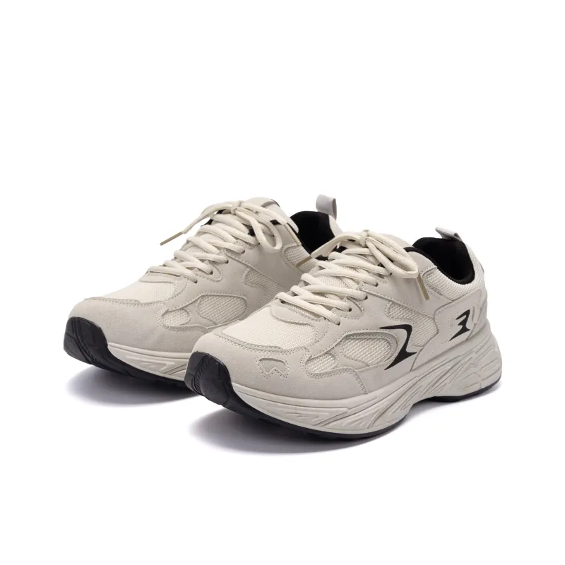 HUANQIU Balanced And Non-slip Low-Top Chunky Sneakers Men's Apricot Gray-2