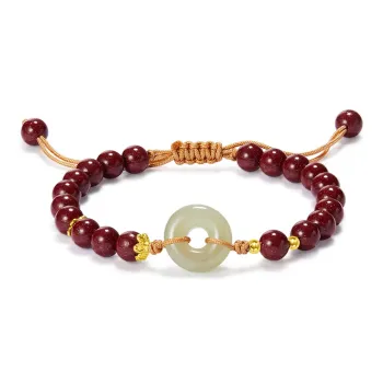 AGOVSKI Hetian Jade Bracelets Green Jade Women's