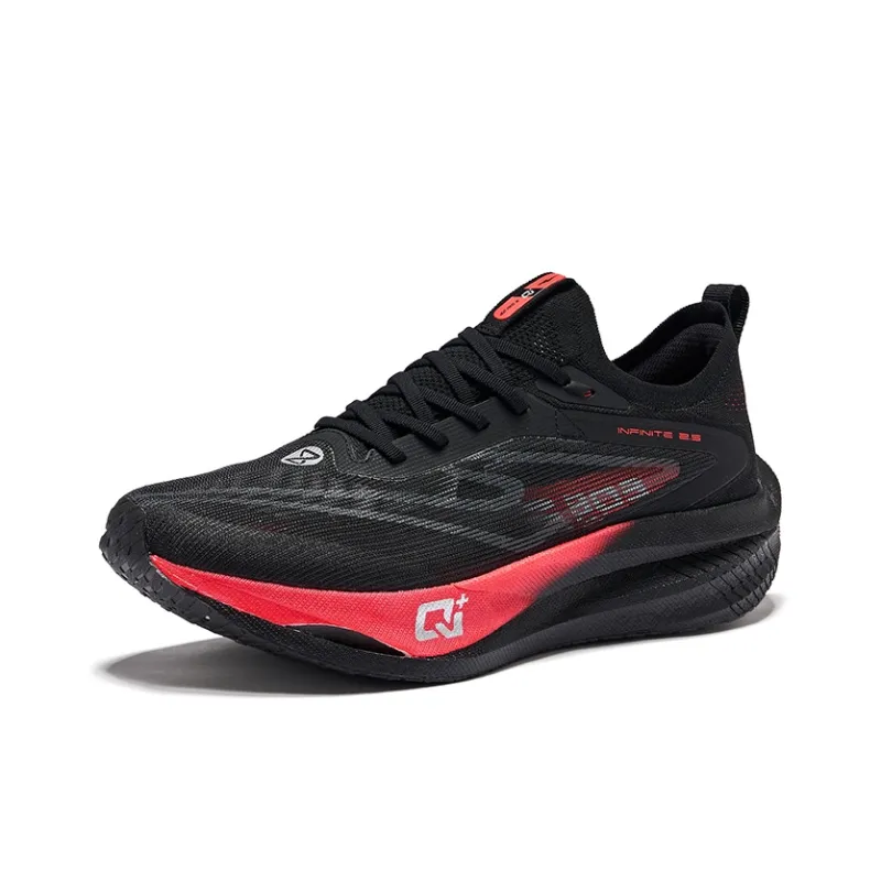 Erke Zhijing 2.0 Cushioning Rebound Low Top Running Shoes Men's Black Swan Color Scheme-2