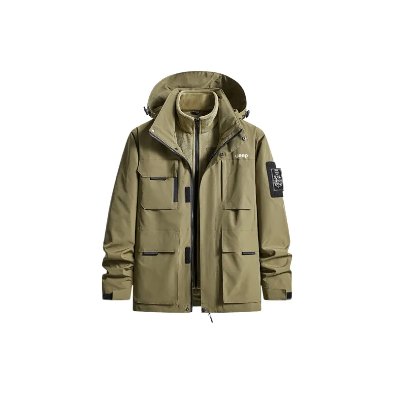 Jeep Wear Resistant Water Resistant Windproof Windbreaker Jacket Unisex-5