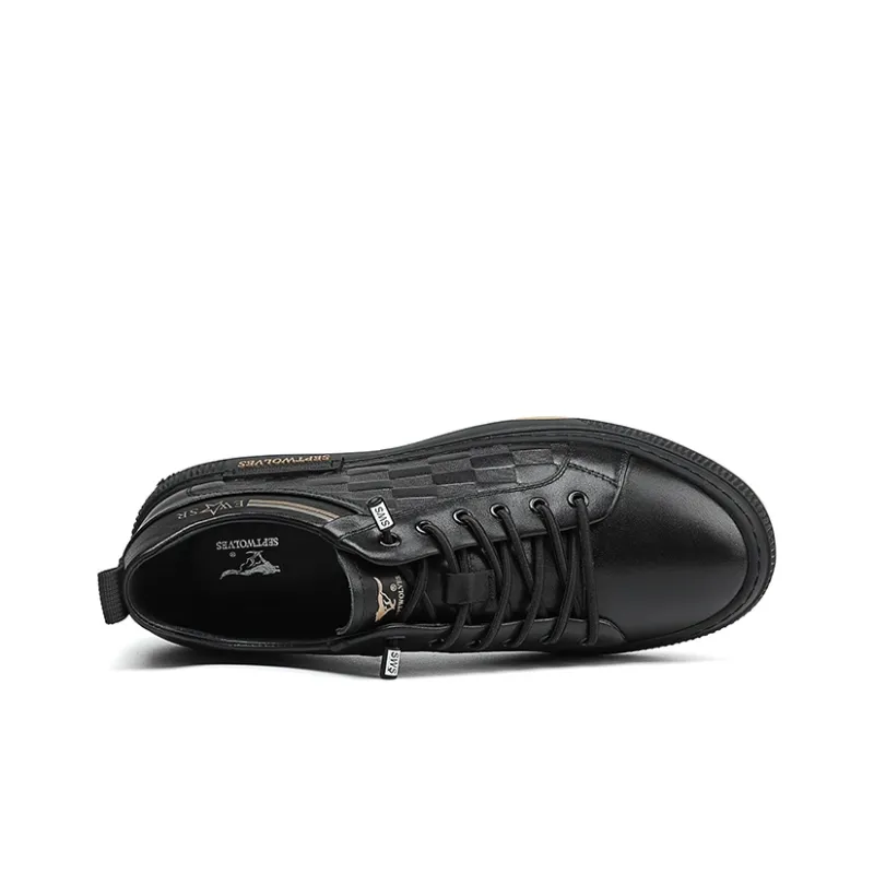 SEPTWOLVES Low Top Skateboard Shoes Men's Black HD-2