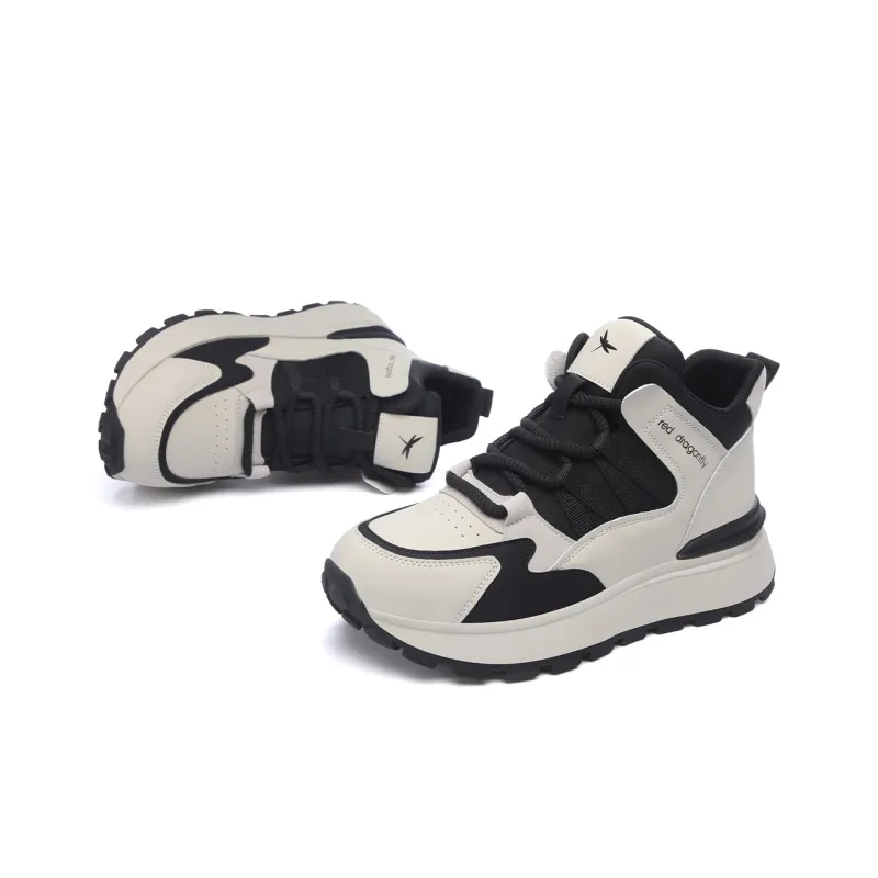 RED DRAGONFLY Abrasion Resistant Low Top Casual Shoes Women's Beige Black-2