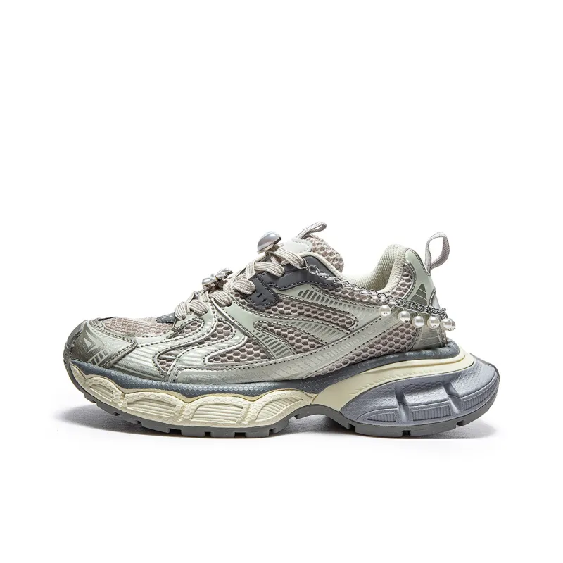 MQ Shock Absorbers With Slip Resistant Features Low Top Chunky Sneakers Women's-4