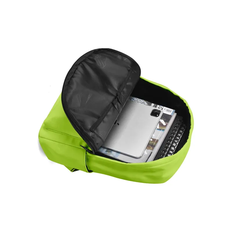 TURN UP Polyester Students Backpack Regular Unisex Green-3