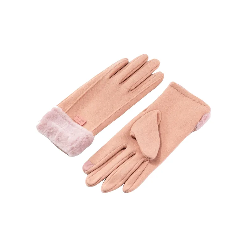 Shanghai Story Polyester Knit Gloves Women's 3 Colors-1