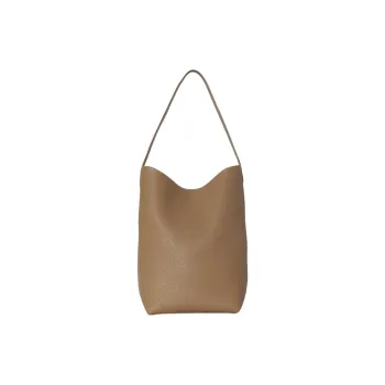 THE ROW N/S Park Calfskin Bucket Bag, One Shoulder Handbag Medium Size Women's Desert Yellow