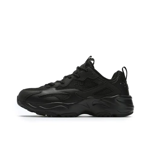 FILA Tracer Wear-Resistant Low-Top Running Shoes Women's Black