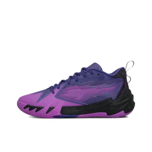 PUMA Scoot 1 Anti Slip Wear Resistant Mid Top Basketball Shoes Men's Blue Purple