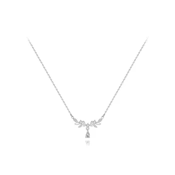 SGM S999 Fine Silver Wheat Peaceful Unique Elegant Advanced Elegant, Commute Everyday Date Gift, Girl Necklace Women's