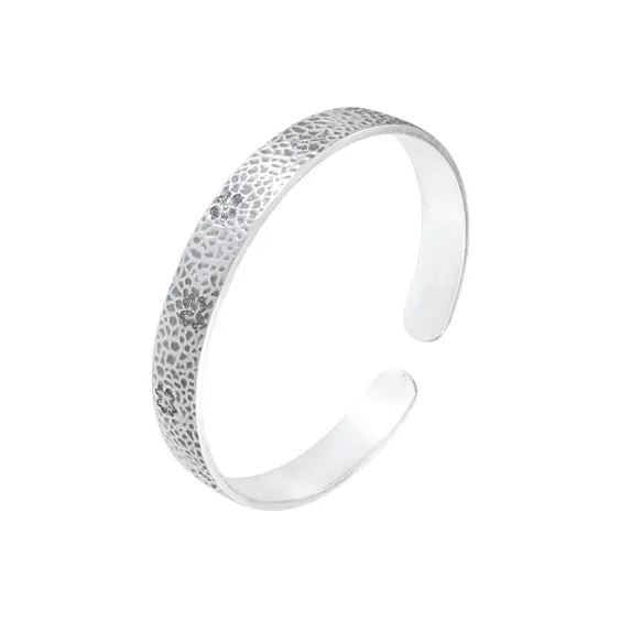 RURA S999 Fine Silver Bangles Women's Silver-0