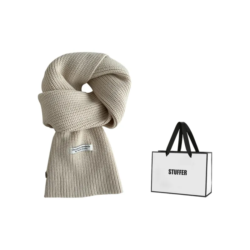 STUFFER 35% Wool Knit Scarves Unisex-11