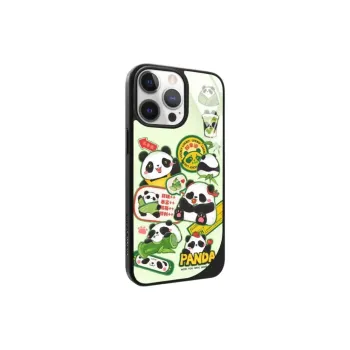 Donglaiye Glass Material Super Lucky Panda Magnetic Phone Case Compatible With Apple IPhone 14/15/16 Pro/Max
