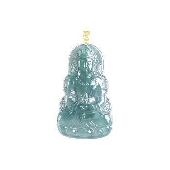 Green Craftsman Ice Type Jadeite Necklaces Unisex