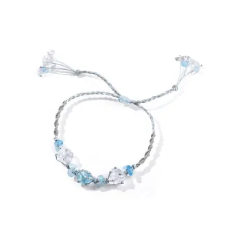 AWD White Crystal Rope Bracelets Women's