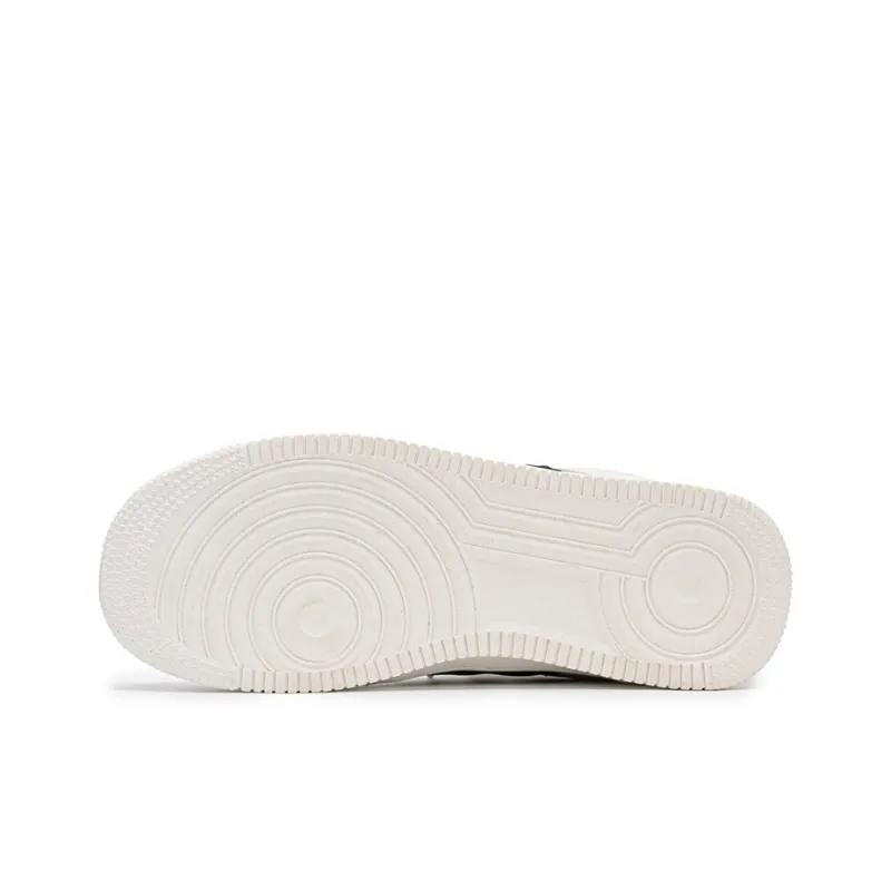 Medd Non slip Lightweight Low Top Skateboard Shoes Unisex White Black Box-4