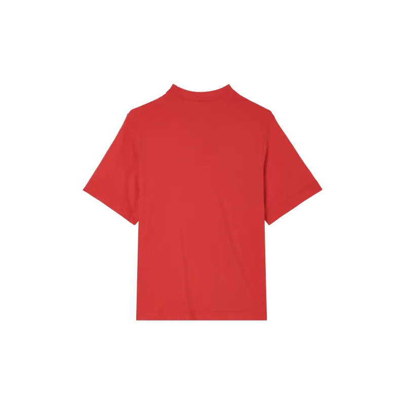 Nike "CHINA TEAM" Women's Retro Sporty Drop Shoulder T-Shirt Red-1