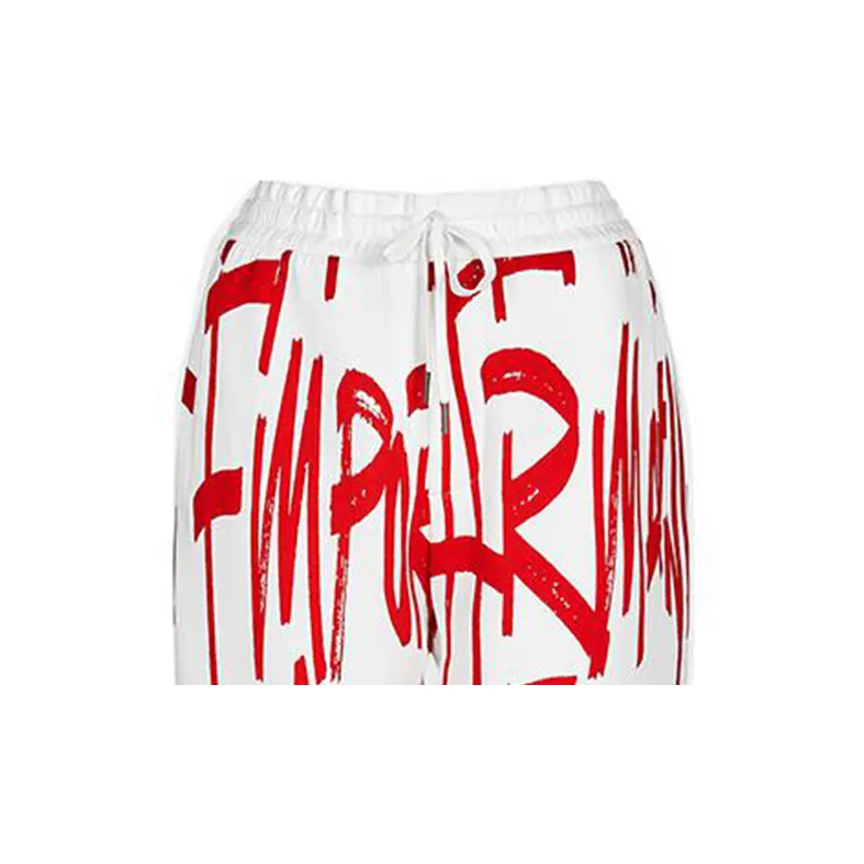 EMPORIO ARMANI Knitted Sweatpants Men's Red White-1