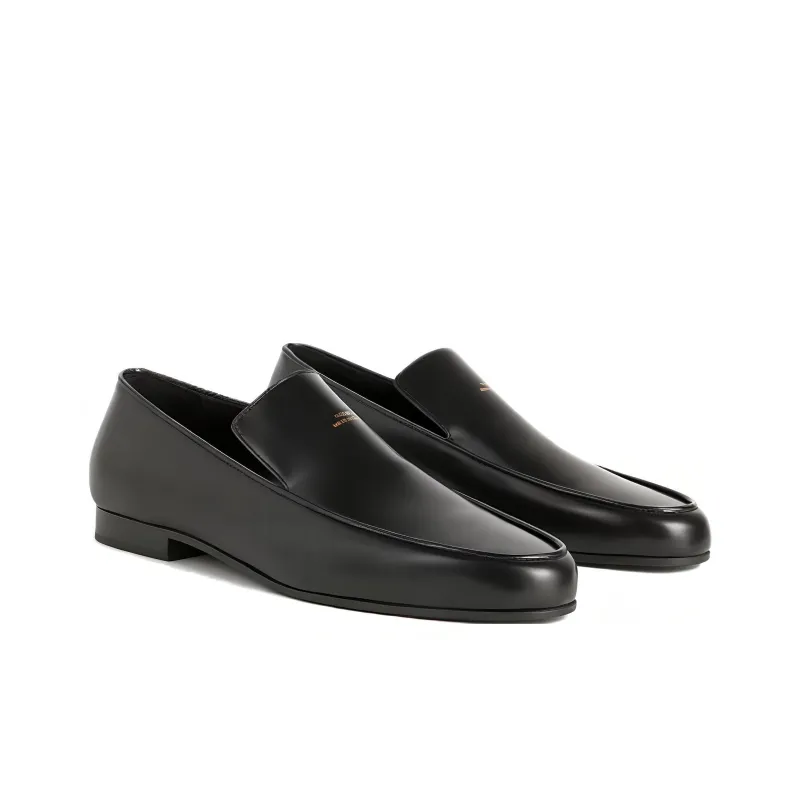 TOTEME Logo-embellished Leather Loafers-2