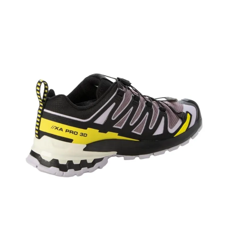 SALOMON XA Pro 3D V9 Slip Resistant Low Top Shoes Women's Gray Yellow-2